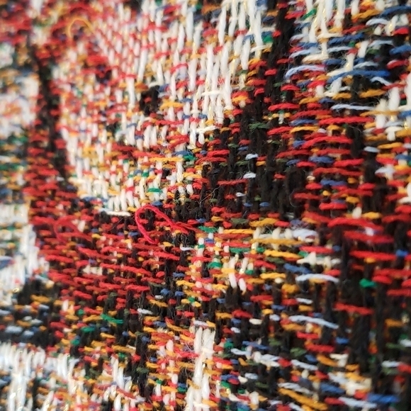 Avon 2004 Throw Blanket Christmas Tapestry Santa Clause Gold Treading - Picture 11 of 12